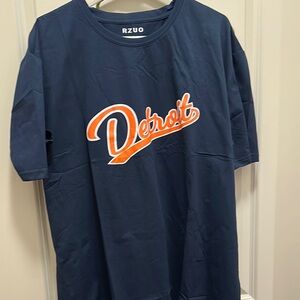 Blue and Orange Short Sleeve Tee